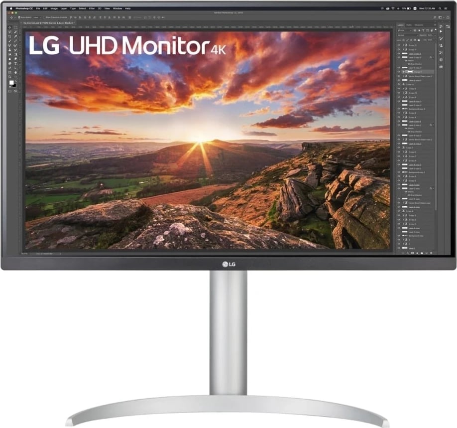 Monitor Kompjuteri LG 27UP85NP-W, 27", 4K Ultra HD LED, Argjendtë