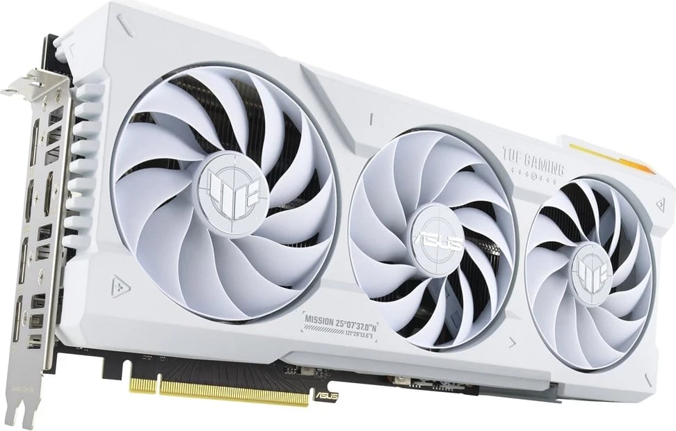 Kartë Grafike ASUS TUF Gaming TUF-RTX4070TIS-O16G-WHITE-GAMING, NVIDIA GeForce RTX 4070 Ti SUPER, 16 GB GDDR6X, e bardhë