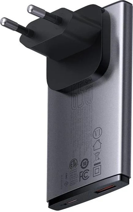 Karikues Baseus, 1xport USB-C, 1XUSB-A, 65W, i zi 
