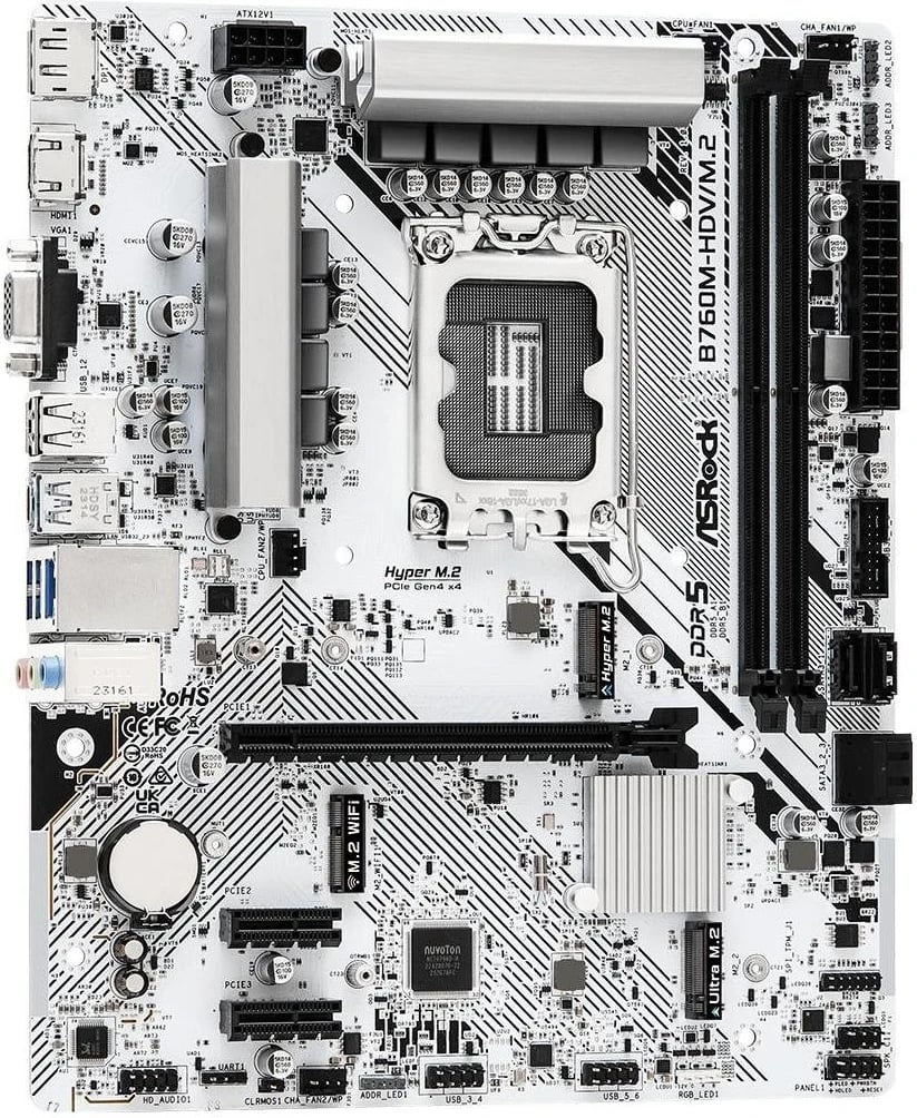 Pllakë amë ASRock B760M-HDV/M.2, Socket 1700, Chipset Intel B760, DDR5