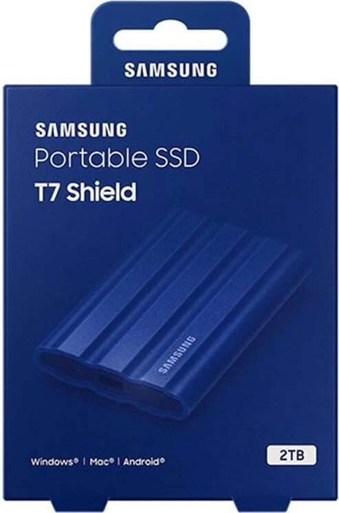 SSD portabël Samsung, blu