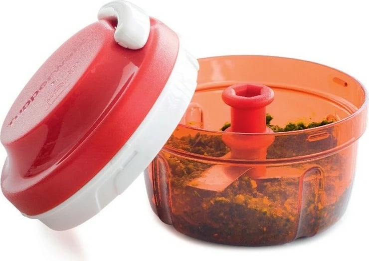 Procesor ushqimi manual Tupperware Super Chef, i kuq