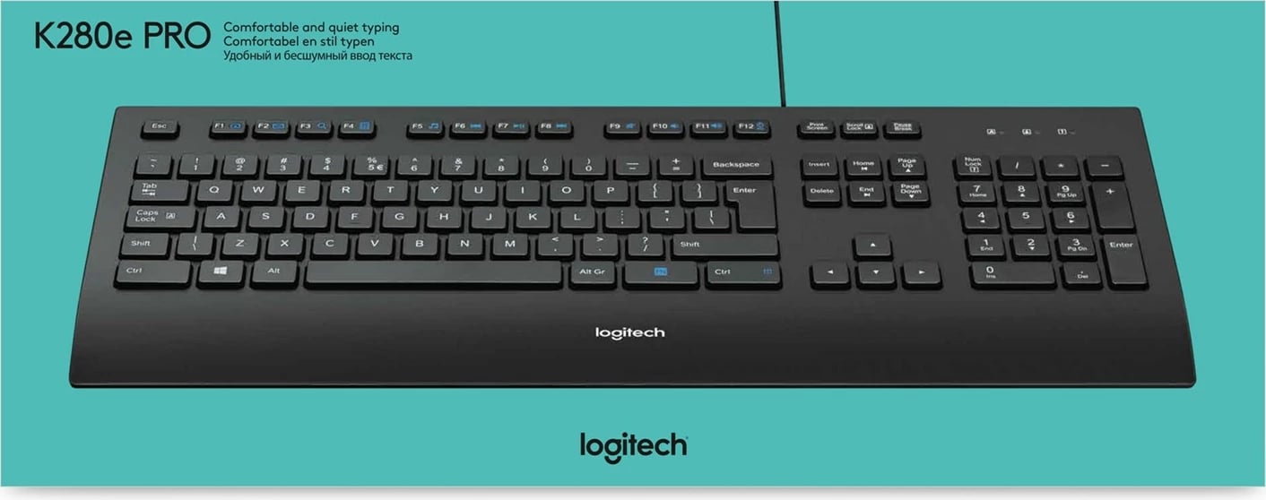 Tastierë Logitech K280e për Biznes, e Zezë