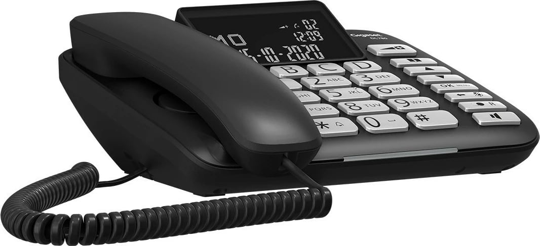 Telefon Gigaset DL780 Plus, Analog/DECT, Mbajtës pa tela, Zëdhënës, 99 kontakte, ID thirrës, Ngjyrë e zezë