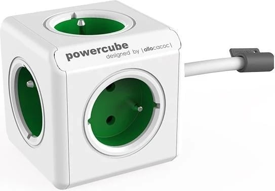 Kasë PowerCube Extended 5 gniazd 1.5m e gjelbër