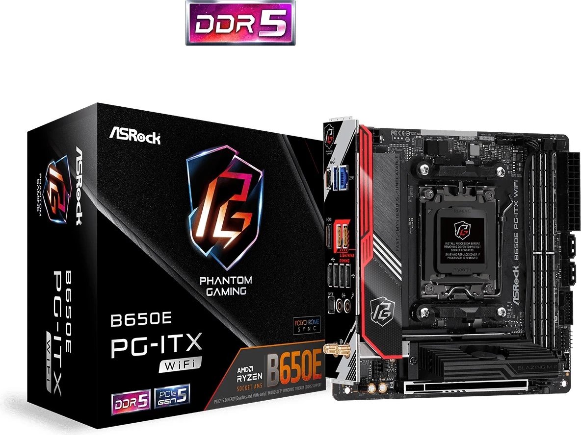 Pllakë amë Asrock B650E PG-ITX WiFi, Socket AM5, mini ITX