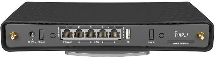 Router wireless MikroTik hAP ac³, Gigabit Ethernet, Dual-band, Zi