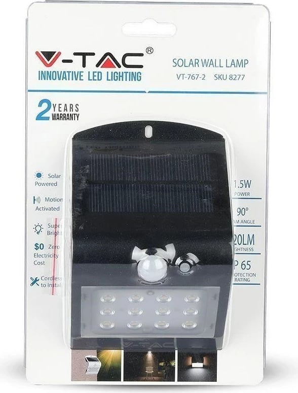 Projektor solar V-TAC VT-767-2, LED 1.5W, 4000K, i zi