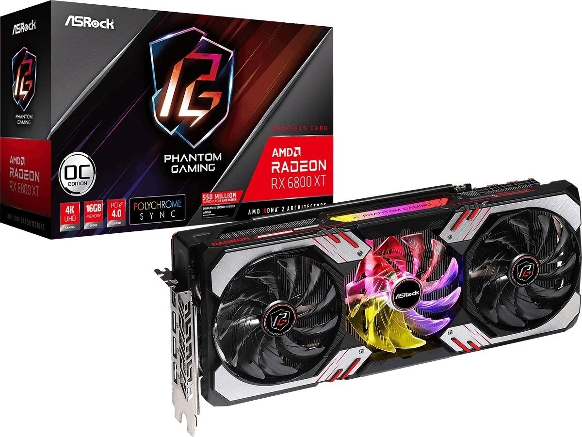 Kartë Grafike Asrock RX 6800 XT Phantom Gaming 16GB OC