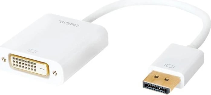 Adapteri Logilink, DisplayPort në DVI, i bardhë