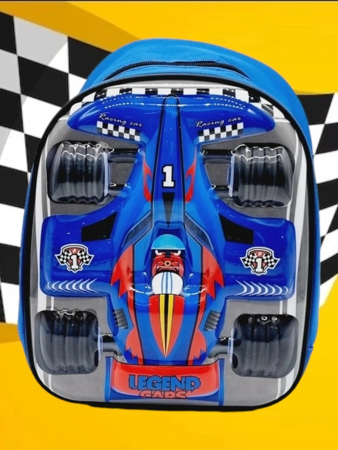 Çantë shkolle për fëmijë Tezzgelsin, Formula Race Car, blu