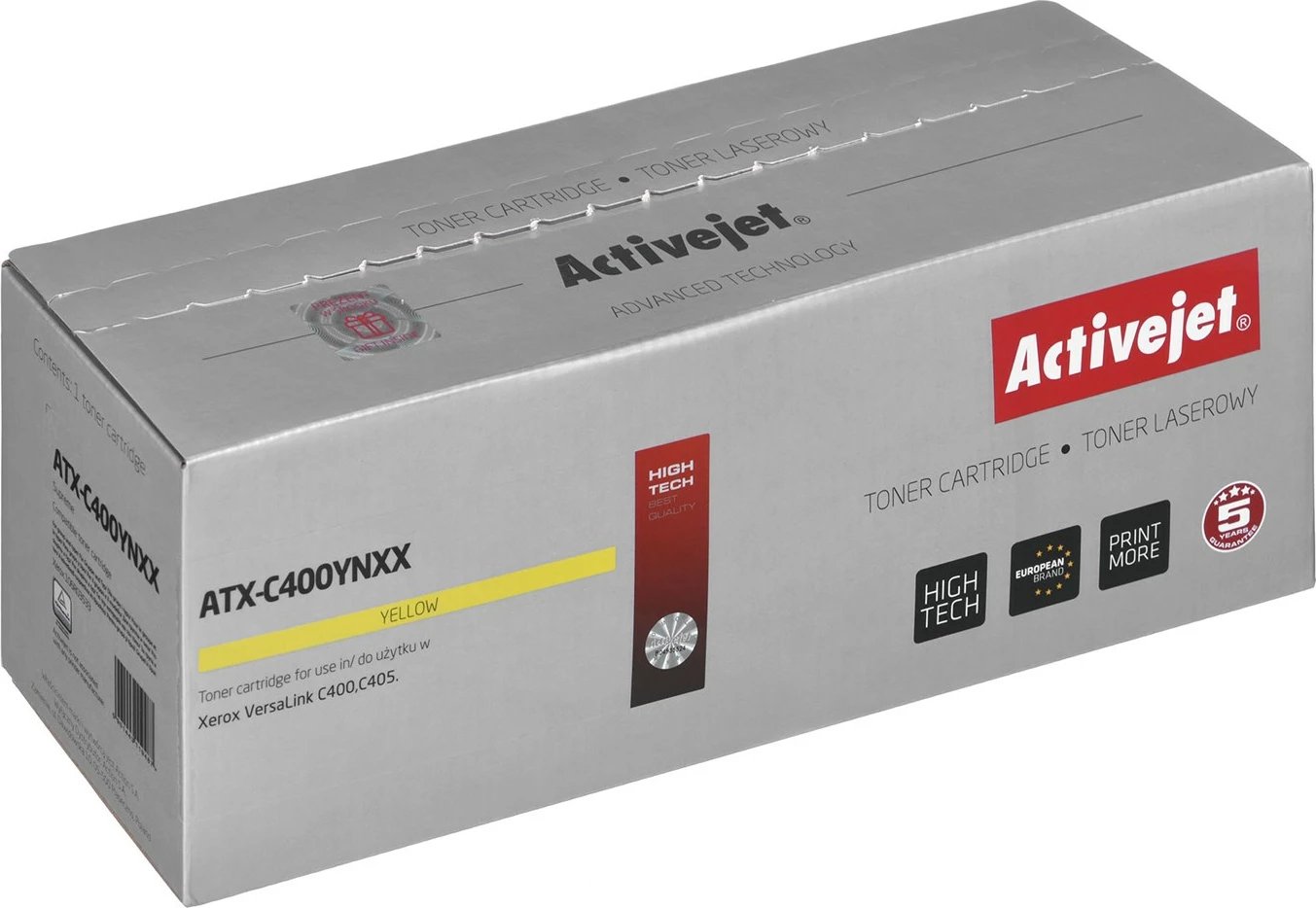 Toner zëvendësues Activejet për printer Xerox 106R03533, i verdhë