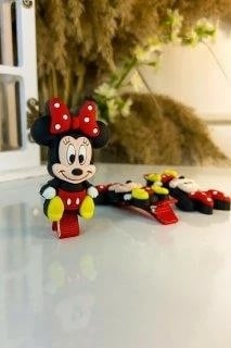 Kapëse flokësh Minnie Mouse e madhe, e kuqe