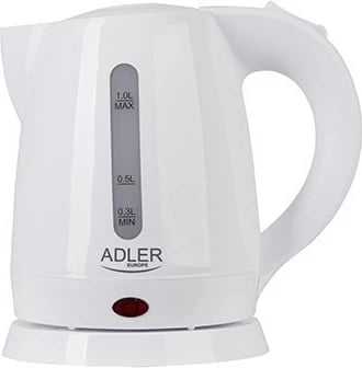 Çajnik elektrik Adler AD 1272, 1 L, 1600 W, Hazelnut, Bardhë