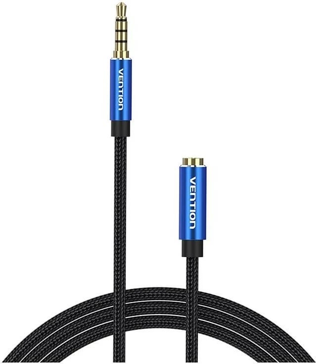 Kabel audio Vention mini Jack 3.5mm, 5m, zi-kaltër