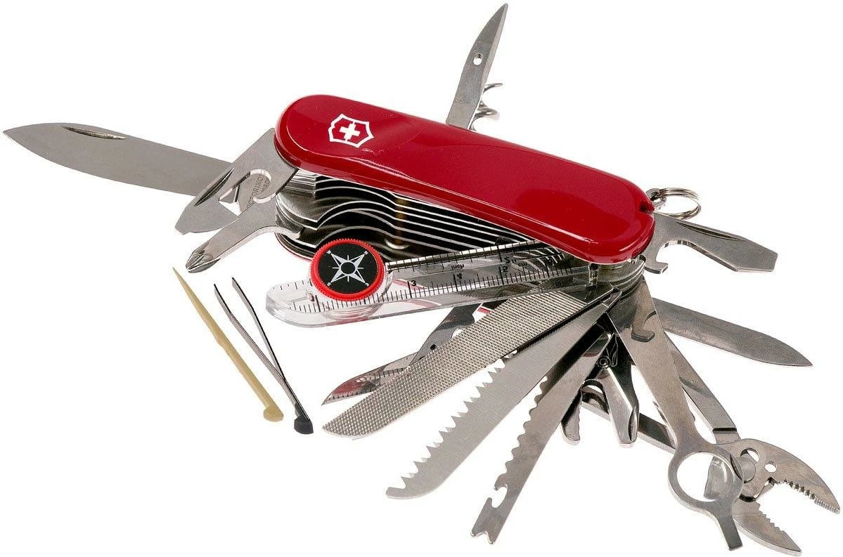 Thikë xhepi "Swiss Army Evolution S54" Victorinox, e kuqe