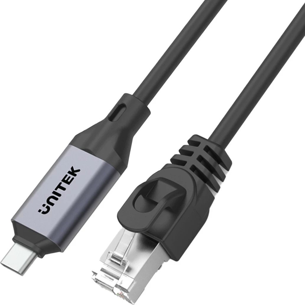 Kabllo  Ethernet Unitek USB C RJ-45 LAN, 2m, e zezë