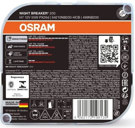 Poç makine Osram, 200 H7, 2 copë