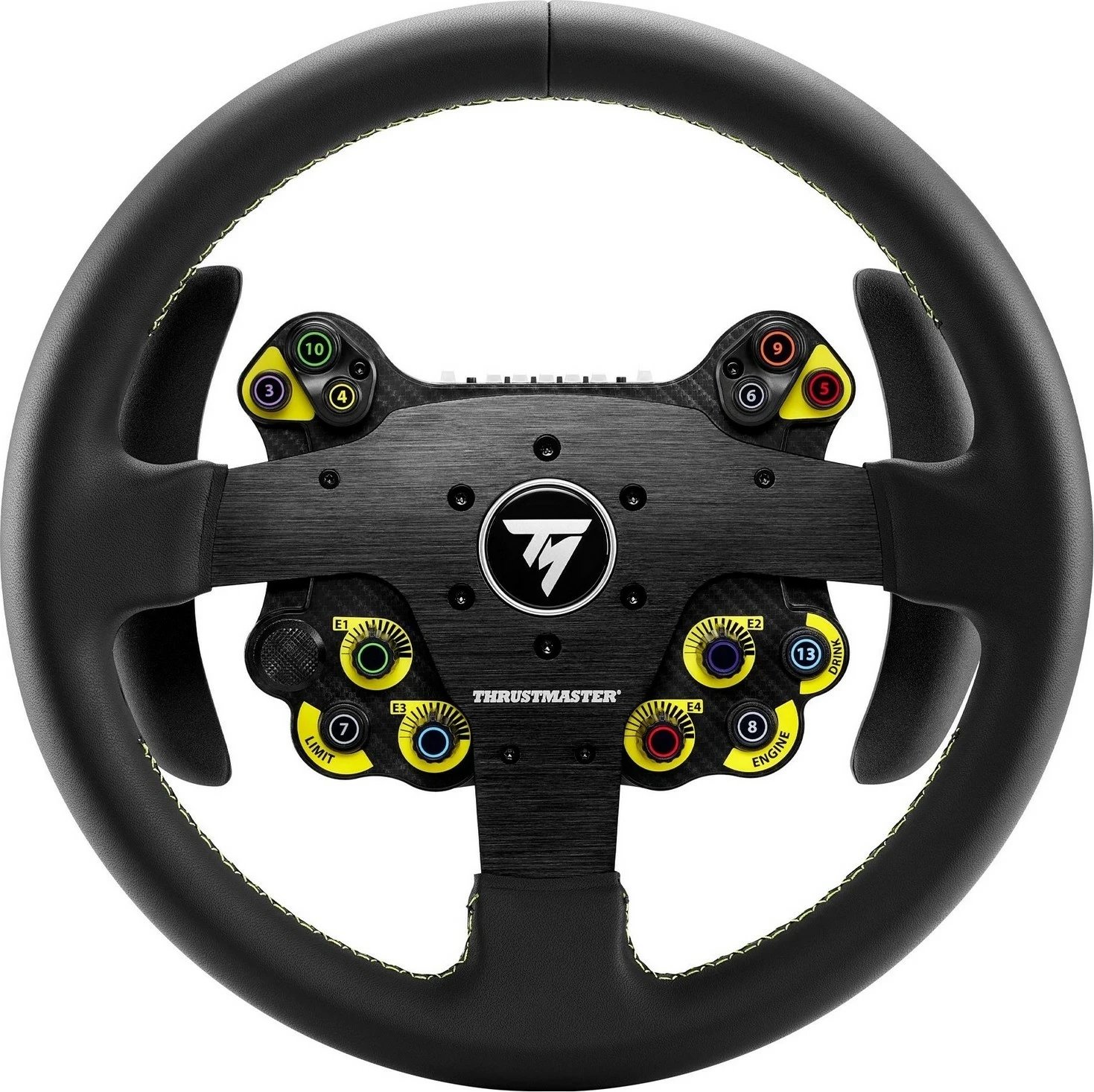 Timoni Thrustmaster EVO Racing 32R Leather, PC/PS4/Xbox One/Series X/PS5/Series S, e zezë-verdhë