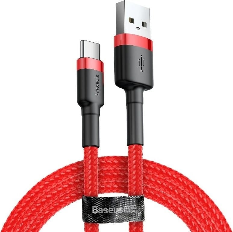 Kabllo karikuese USB-C Baseus, 2m, e kuqe