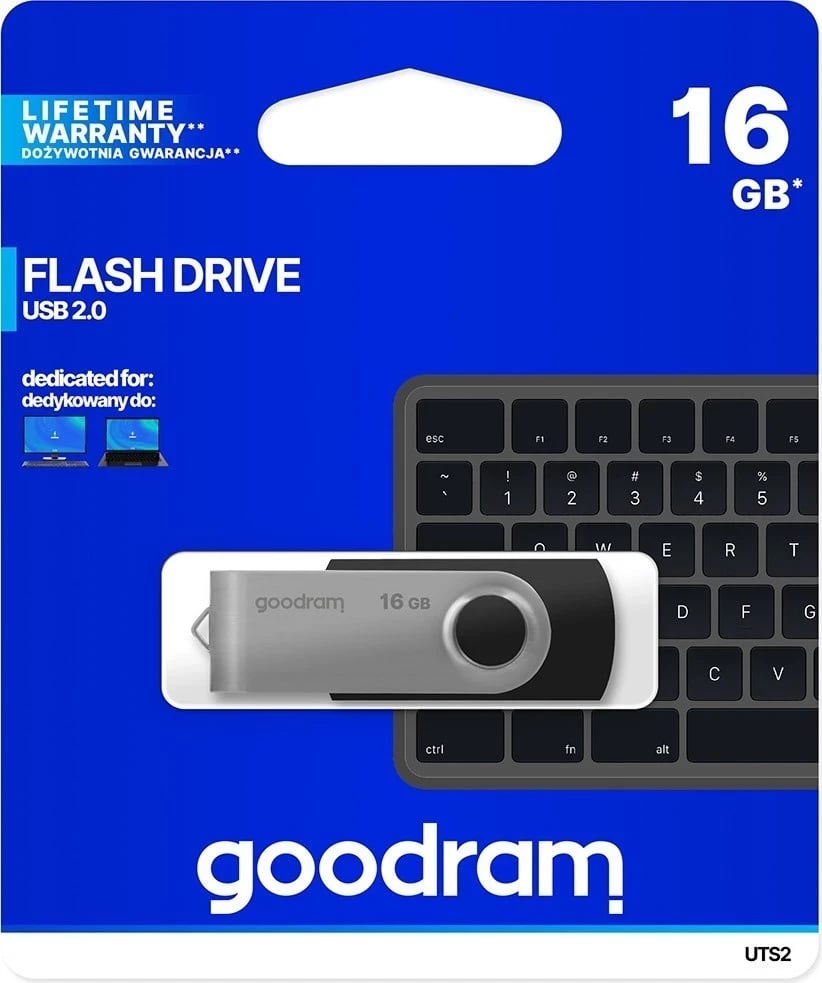 USB flash GoodRAM UTS2, 16GB, USB 2.0, i zi