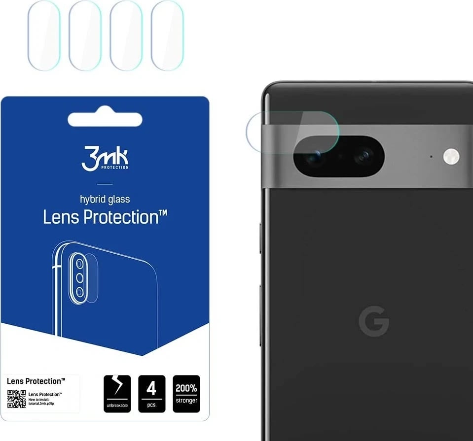 Mbështjellës lente 3MK Google Pixel 7 5G, transparent