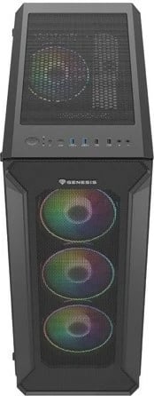 Kasë GENESIS Irid 505 ARGB, MIDI Tower, USB 3.0, E zezë