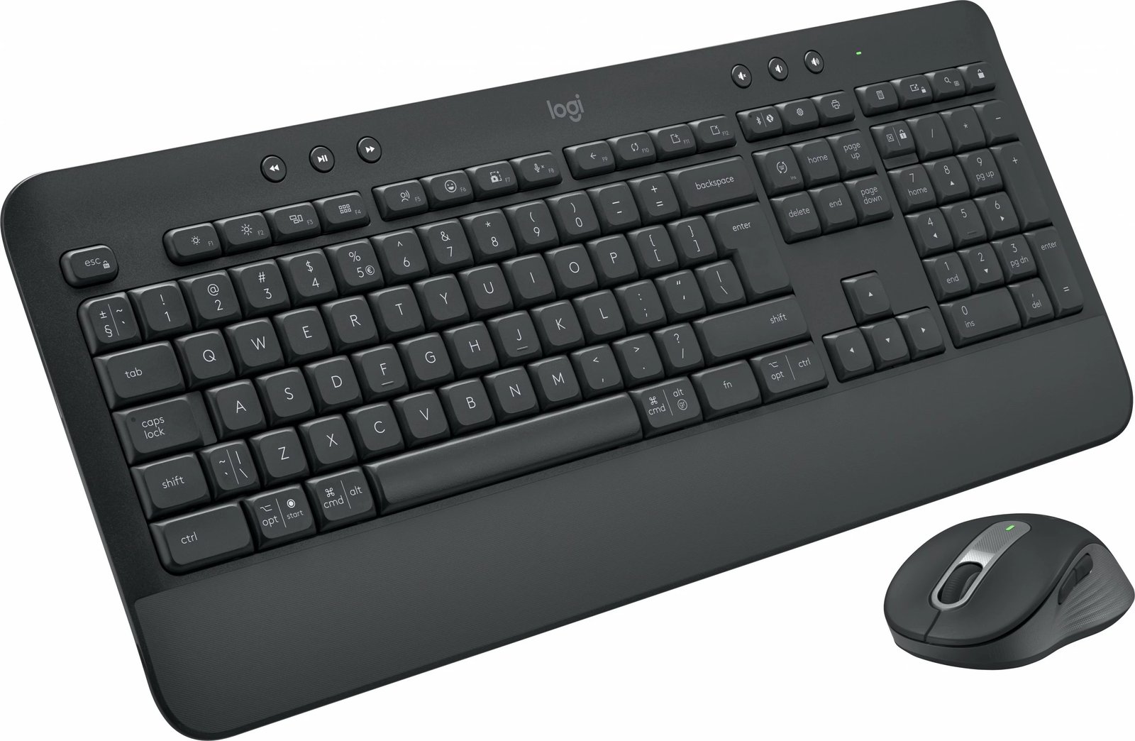 Kombo Logitech Signature MK650 për Biznes, Wireless, Bluetooth, Membranë, QWERTZ, Grafit, Maus i përfshirë