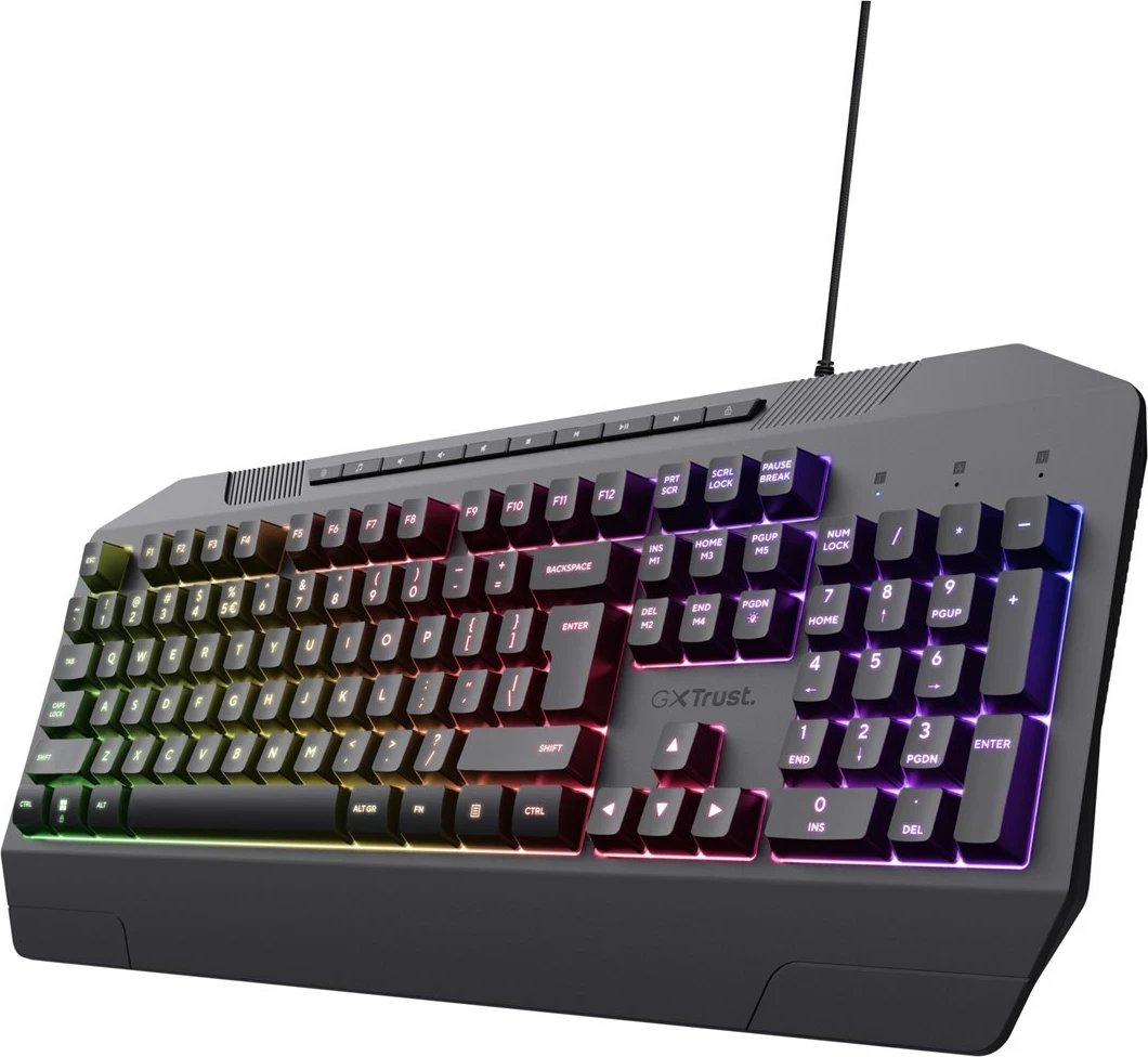 Tastaturë gaming Trust GXT 836 Evocx, USB, QWERTY, US English, E zezë