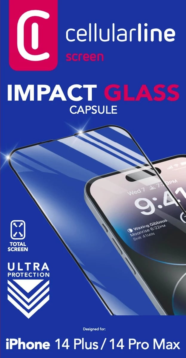 XHAM MBROJTES CELLULARLINE IMPACT GLASS TEMPGCAPIPH14MAXK | IPHONE 14 MAX/14 PRO MAX