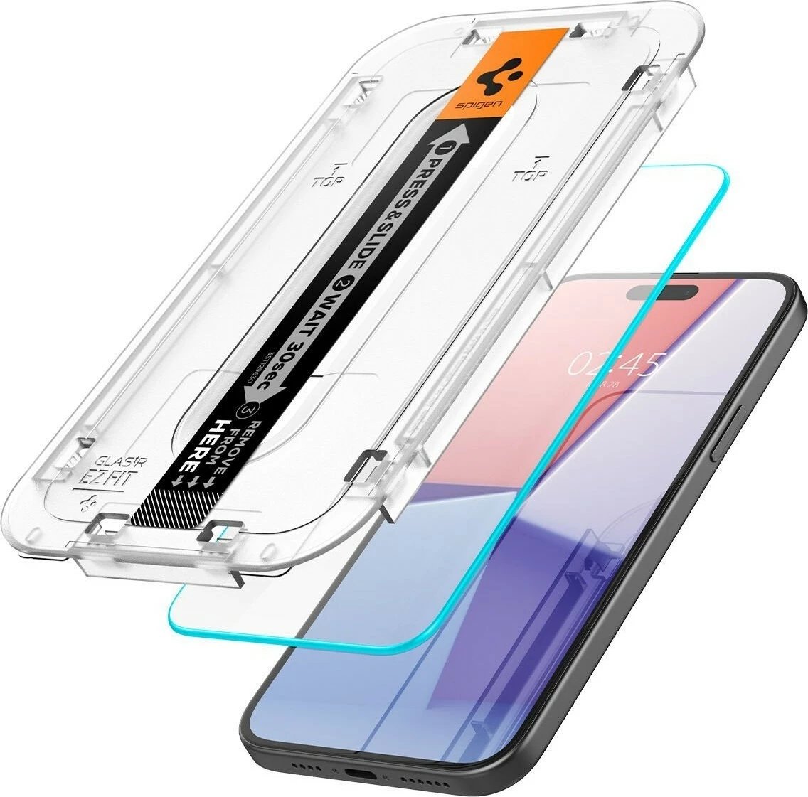 Mburojë ekrani për iPhone 15 Spigen, transparente