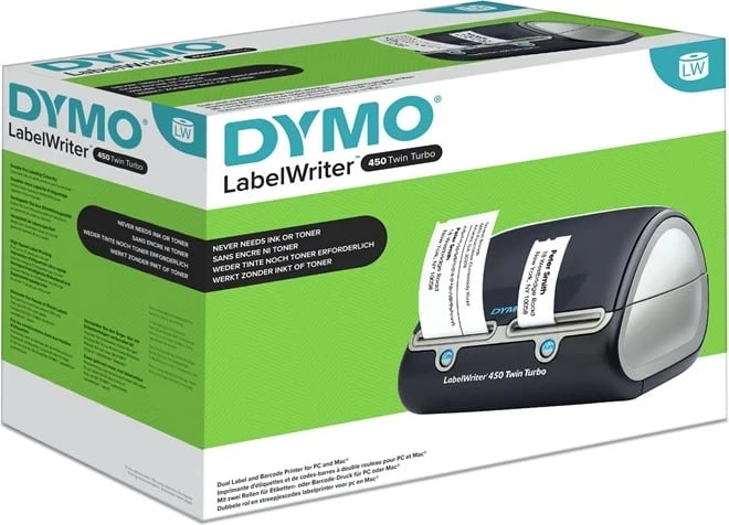 Printer etiketa DYMO LabelWriter 450 Twin Turbo, Direct thermal, Argjendtë