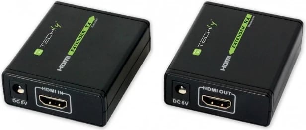 Konvertues Techly, HDMI mbi UTP, ngjyrë e zezë