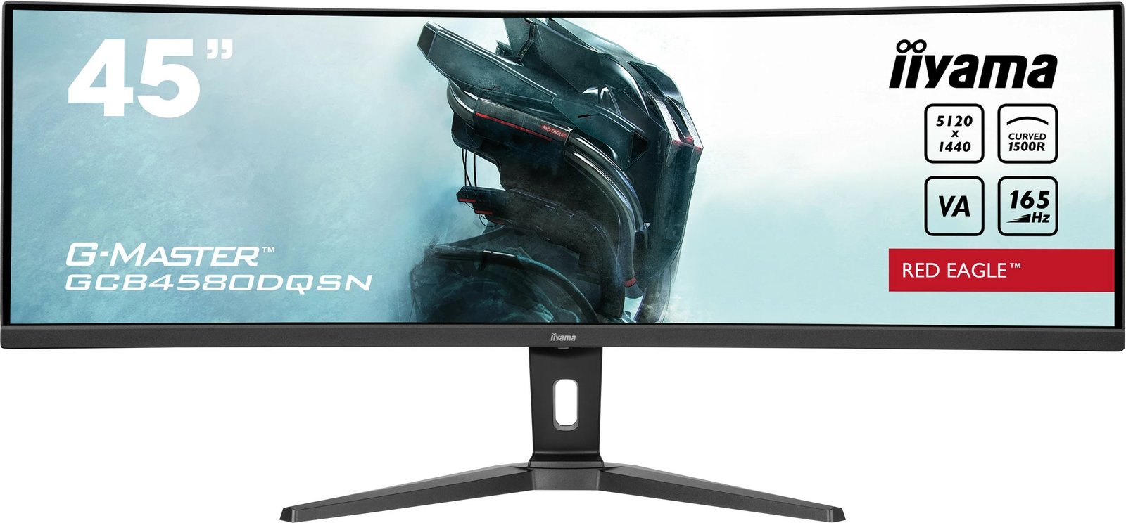 Monitor iiyama G-MASTER RED EAGLE CURVED, 45", Dual QHD, LED, e zezë