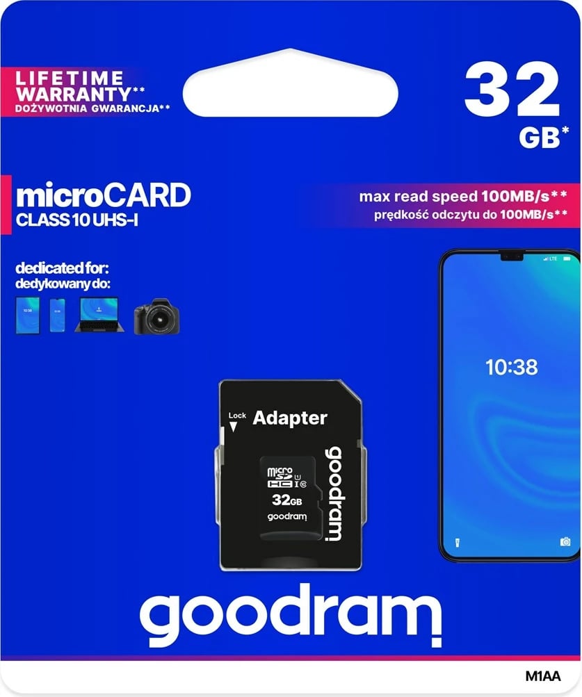 Kartë memorie Goodram M1AA-0320R12, 32GB, e zezë