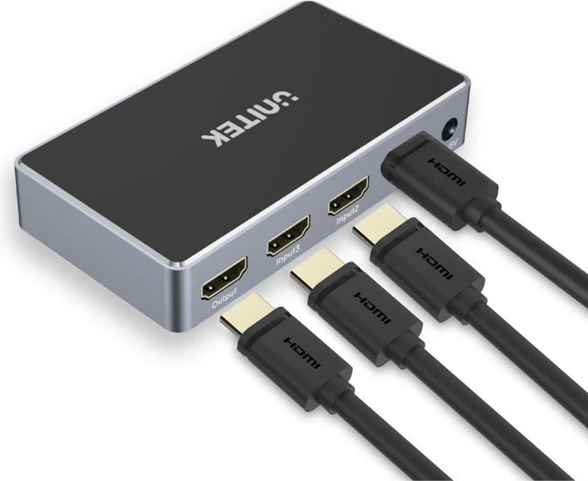 Switcher HDMI Unitek, i zi-hirtë