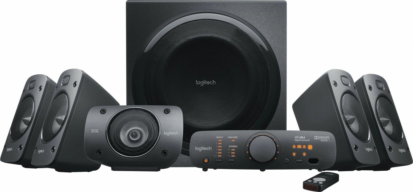 Bokse surround sound Logitech Z906, 5.1 kanale, 500 W, 1000 W, IR, të zeza