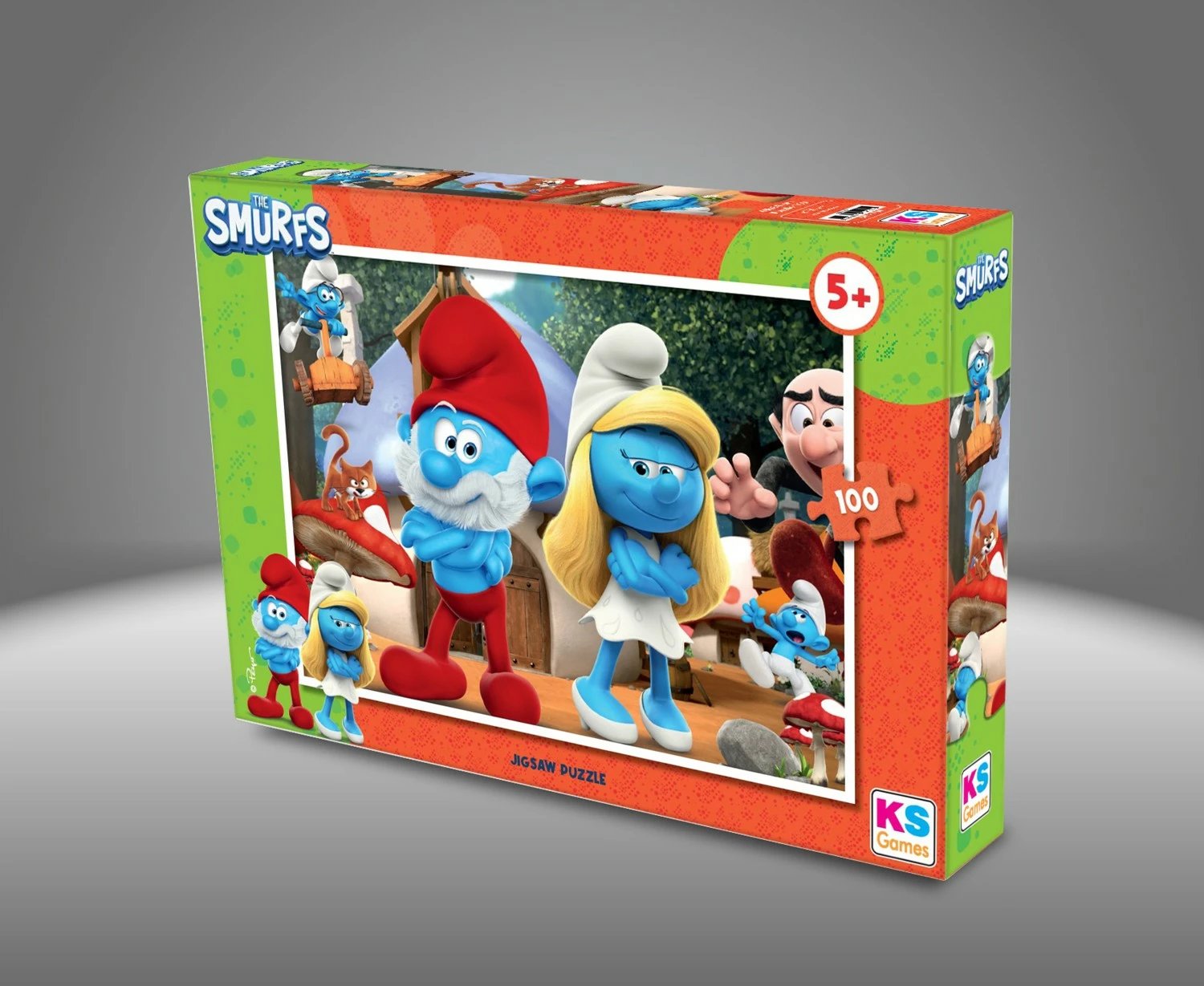 Puzzle për fëmijë KS Games The Smurfs, 100 copë