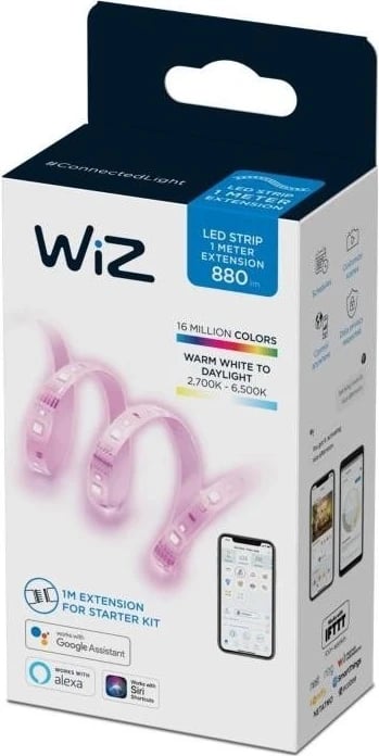 Shirit LED WiZ RGB 1m, 11W, IP20, bardhë