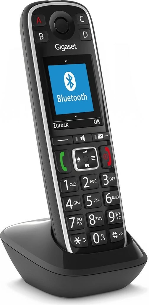 Telefon Gigaset E720HX, Analog/DECT, Pa tela, 200 kontakte, ID thirrësi, SMS, Zi