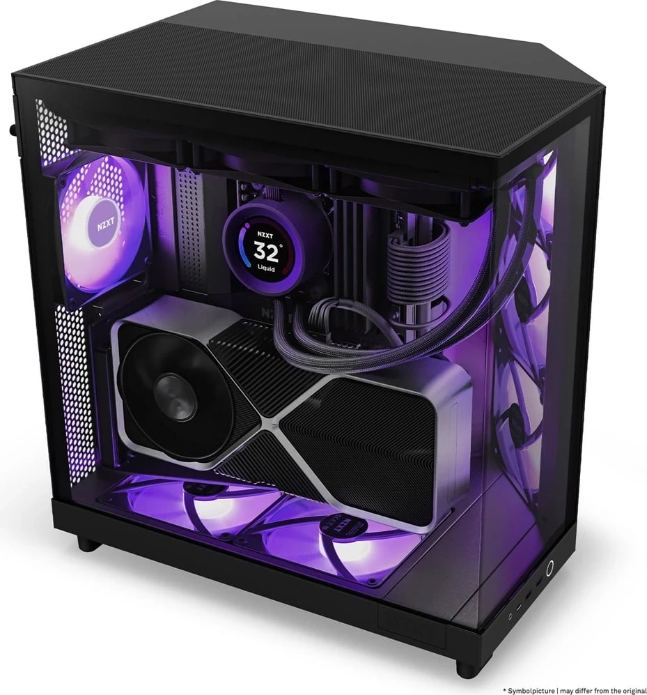 Kasë NZXT H6 Air Flow Midi Tower, E zezë