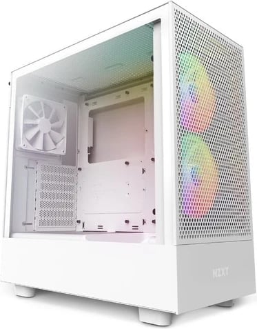 Kasë NZXT H5 Flow RGB, Midi Tower, e bardhë