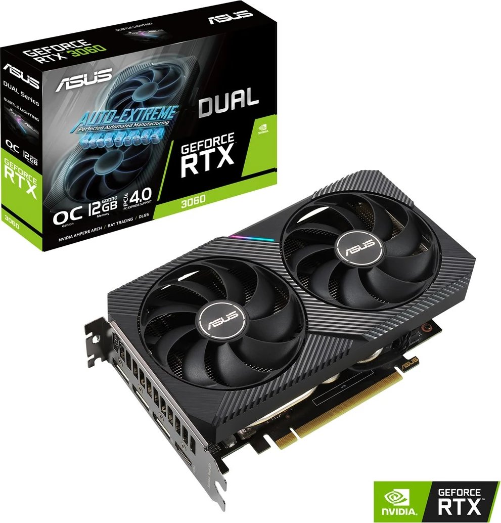 Kartë grafike Asus Dual NVidia GeForce RTX 3060, 12GB GDDR6