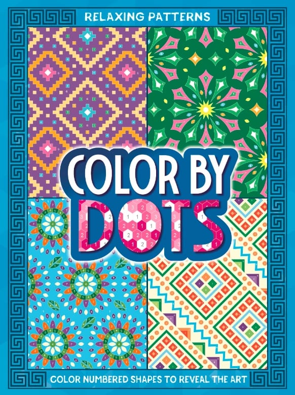 Colour by dots relaxing patterns