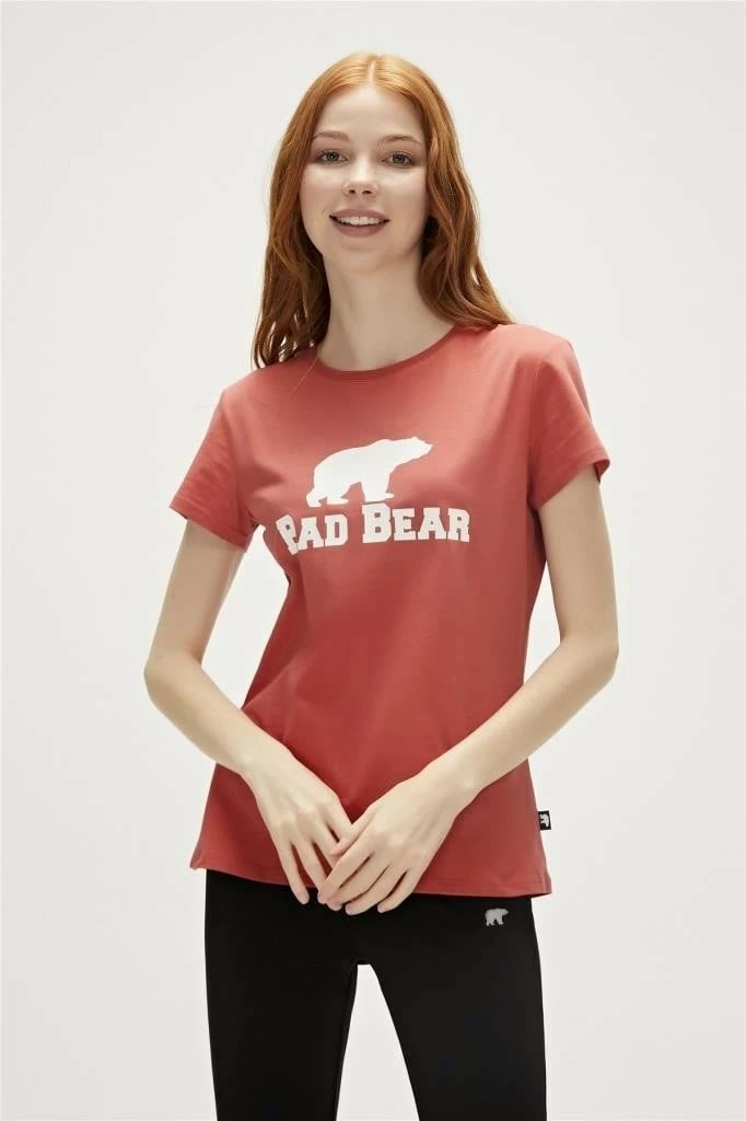 Maicë për femra Bad Bear Logo Tee, portokalli