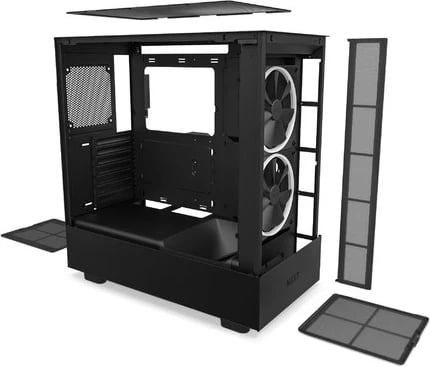 Kasë NZXT H5 Elite, midi Tower, 1 x USB 3.1, 1 x USB-C 3.1, audio, e zezë