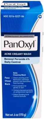 Krem për akne PanOxyl Acne Creamy Wash 4% Benzoyl Peroxide, 170 g