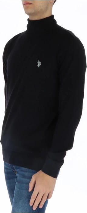 Xhemper me golf U.S. Polo Assn., për meshkuj, ngjyrë e zezë