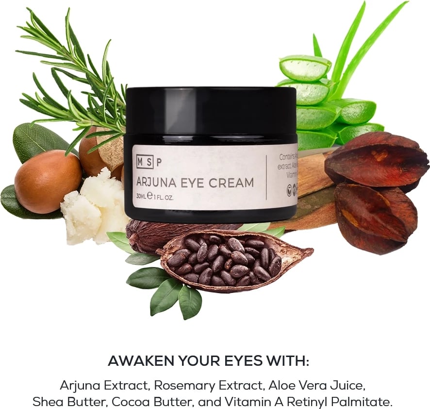 Arjuna Eye Cream, krem organik për zonën rreth syve, 30 ml