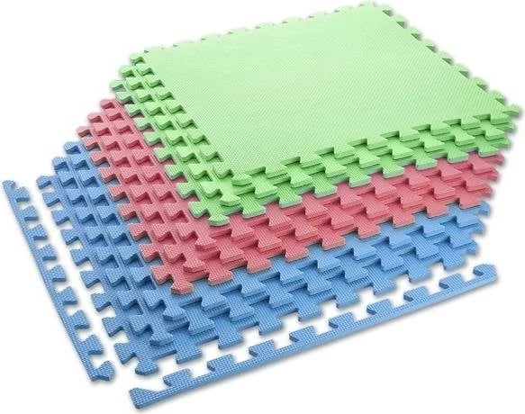 Puzzle mat ONE FITNESS MP10, jeshil-blu-kuq, multipack